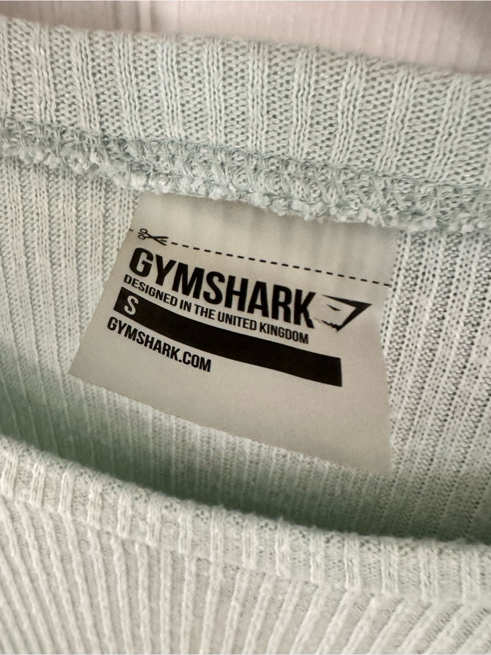 Gymshark Sage Green Ribbed Lounge Set Small Wide Leg Capri Pants - Picture 6 of 6